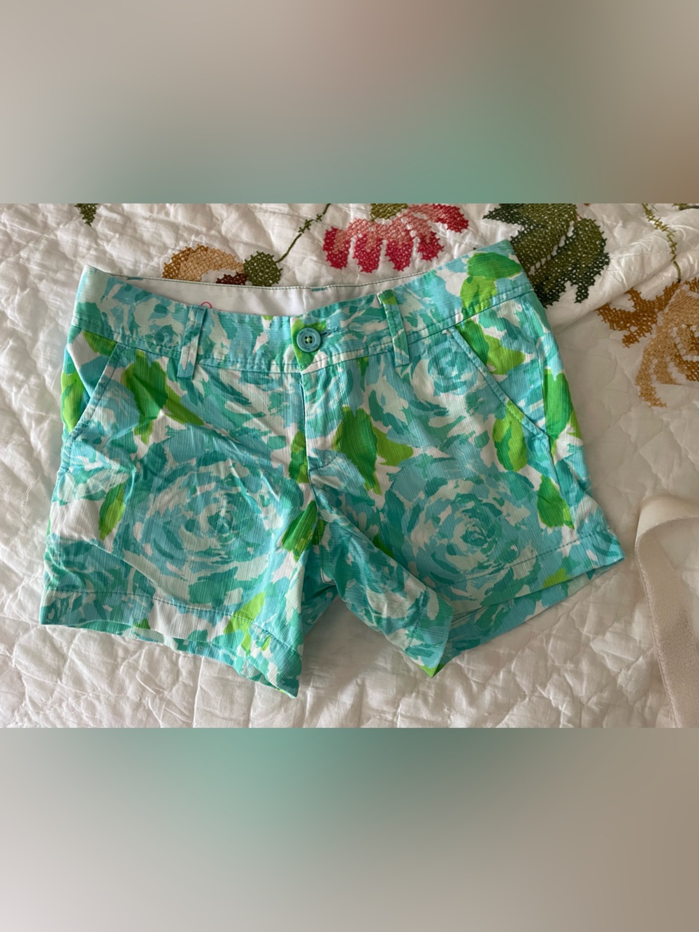 Lilly Pulitzer Blue First Impressions Floral Print Shorts